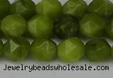 CNG6114 15.5 inches 8mm faceted nuggets lemon jade beads