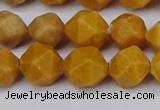 CNG6115 15.5 inches 8mm faceted nuggets yellow jade beads