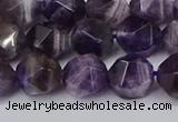 CNG6165 15.5 inches 10mm faceted nuggets dogtooth amethyst beads