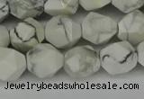 CNG6173 15.5 inches 10mm faceted nuggets white howlite beads