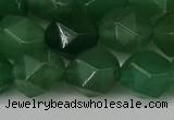 CNG6176 15.5 inches 10mm faceted nuggets green aventurine beads