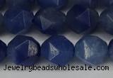 CNG6177 15.5 inches 10mm faceted nuggets blue aventurine beads