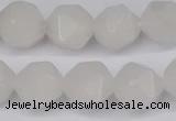 CNG6186 15.5 inches 10mm faceted nuggets white jade beads