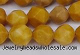 CNG6191 15.5 inches 10mm faceted nuggets yellow jade beads