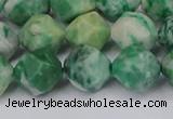 CNG6192 15.5 inches 10mm faceted nuggets Qinghai jade beads