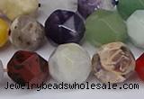 CNG6204 15.5 inches 10mm faceted nuggets mixed gemstone beads