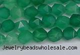 CNG6226 15.5 inches 6mm faceted nuggets green agate beads