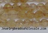 CNG6259 15.5 inches 6mm faceted nuggets coffee cherry quartz beads