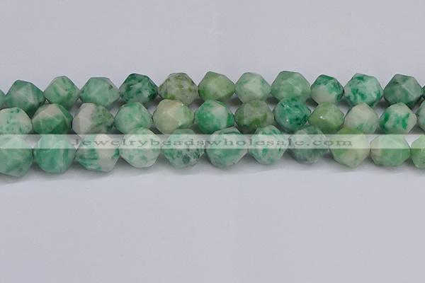 CNG6293 15.5 inches 14mm faceted nuggets Qinghai jade beads