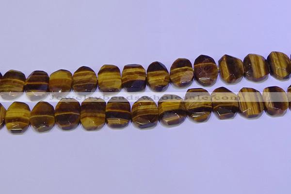 CNG6314 13*18mm - 15*20mm faceted freeform yellow tiger eye beads