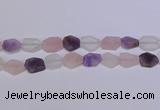 CNG6364 15.5 inches 14*18mm - 16*22mm freeform matte mixed quartz beads