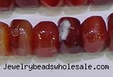 CNG6383 15.5 inches 6*14mm - 8*14mm nuggets red agate beads