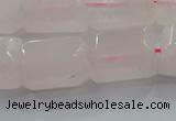 CNG6403 15.5 inches 15*20mm faceted nuggets rose quartz beads