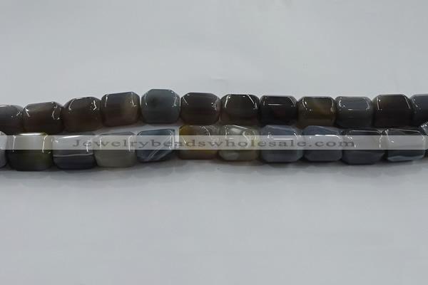 CNG6410 15.5 inches 15*20mm faceted nuggets grey agate beads