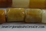 CNG6416 15.5 inches 15*20mm faceted nuggets yellow jade beads