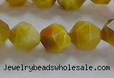 CNG6532 15.5 inches 10mm faceted nuggets golden tiger eye beads