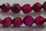 CNG6535 15.5 inches 8mm faceted nuggets red tiger eye beads