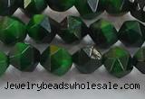 CNG6546 15.5 inches 6mm faceted nuggets green tiger eye beads