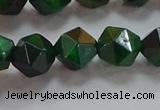 CNG6548 15.5 inches 10mm faceted nuggets green tiger eye beads