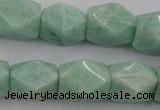 CNG657 15.5 inches 13*18mm faceted nuggets amazonite beads