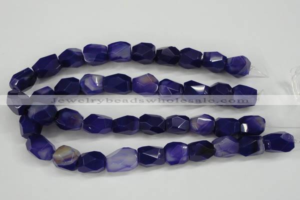 CNG681 15.5 inches 13*18mm - 15*20mm faceted nuggets agate beads