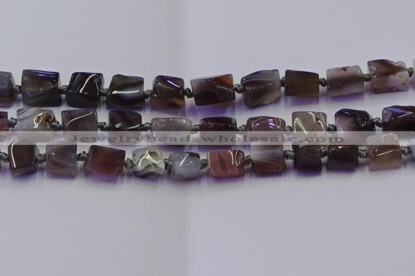 CNG6815 15.5 inches 5*8mm - 8*12mm nuggets botswana agate beads