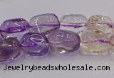 CNG6859 15.5 inches 8*12mm - 10*14mm nuggets amethyst & citrine beads