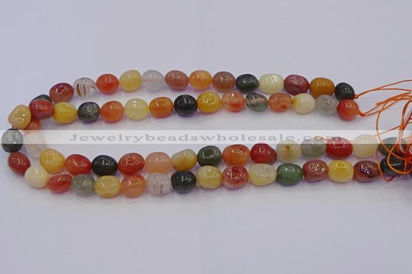 CNG6888 8*12mm - 10*14mm nuggets mixed rutilated quartz beads