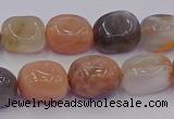 CNG6896 15.5 inches 8*12mm - 10*14mm nuggets mixed moonstone beads