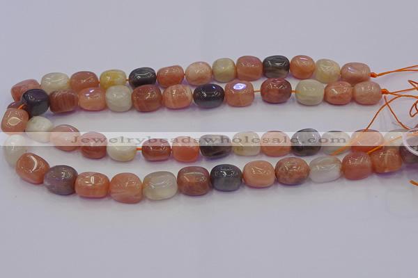 CNG6896 15.5 inches 8*12mm - 10*14mm nuggets mixed moonstone beads