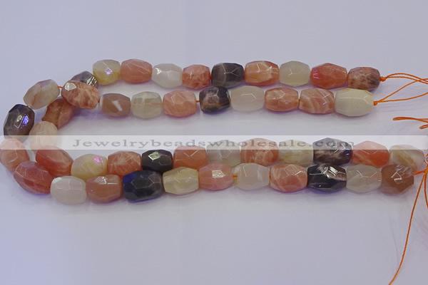 CNG6898 12*16mm - 13*18mm faceted nuggets mixed moonstone beads