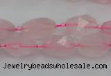 CNG6915 15.5 inches 8*12mm - 12*16mm faceted nuggets rose quartz beads