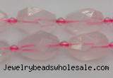 CNG6916 15.5 inches 12*16mm - 13*18mm faceted nuggets rose quartz beads