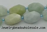 CNG6919 15.5 inches 12*16mm - 13*18mm faceted nuggets aquamarine beads