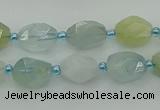 CNG6920 15.5 inches 8*12mm - 12*16mm faceted nuggets aquamarine beads