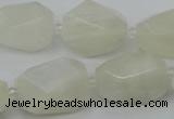 CNG6926 12*16mm - 15*25mm faceted nuggets white moonstone beads