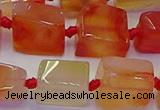 CNG6933 15.5 inches 8*12mm - 10*16mm nuggets red agate beads