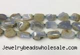 CNG6948 15.5 inches 18*20mm - 22*30mm freeform blue chalcedony beads