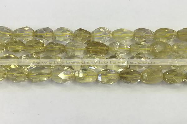 CNG6955 10*14mm - 13*18mm faceted nuggets lemon quartz beads