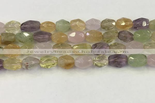 CNG6960 9*12mm - 12*16mm faceted nuggets mixed quartz beads