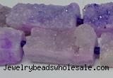 CNG7013 15.5 inches 10*28mm - 12*30mm freeform druzy agate beads