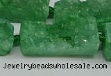 CNG7017 15.5 inches 10*28mm - 12*30mm freeform druzy agate beads