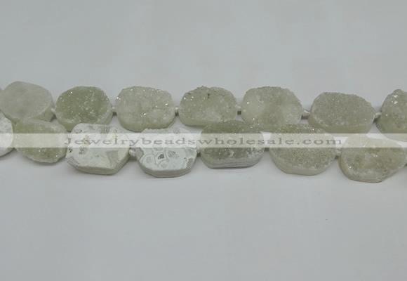 CNG7021 15.5 inches 20*28mm - 25*35mm freeform druzy agate beads