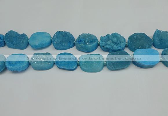 CNG7025 15.5 inches 20*28mm - 25*35mm freeform druzy agate beads