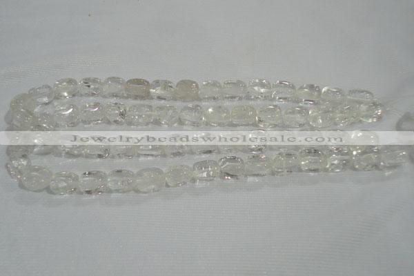 CNG705 15.5 inches 10*14mm nuggets white crystal beads wholesale