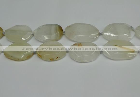 CNG7080 15.5 inches 25*35mm - 35*45mm faceted freeform agate beads