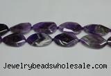 CNG7089 15.5 inches 25*35mm - 35*45mm faceted freeform amethyst beads