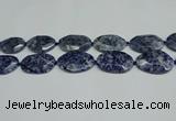 CNG7094 25*35mm - 35*45mm faceted freeform blue spot stone beads