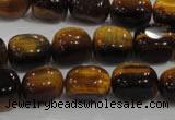 CNG710 15.5 inches 10*14mm nuggets yellow tiger eye beads wholesale