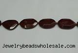 CNG7107 25*35mm - 35*45mm faceted freeform brecciated jasper beads